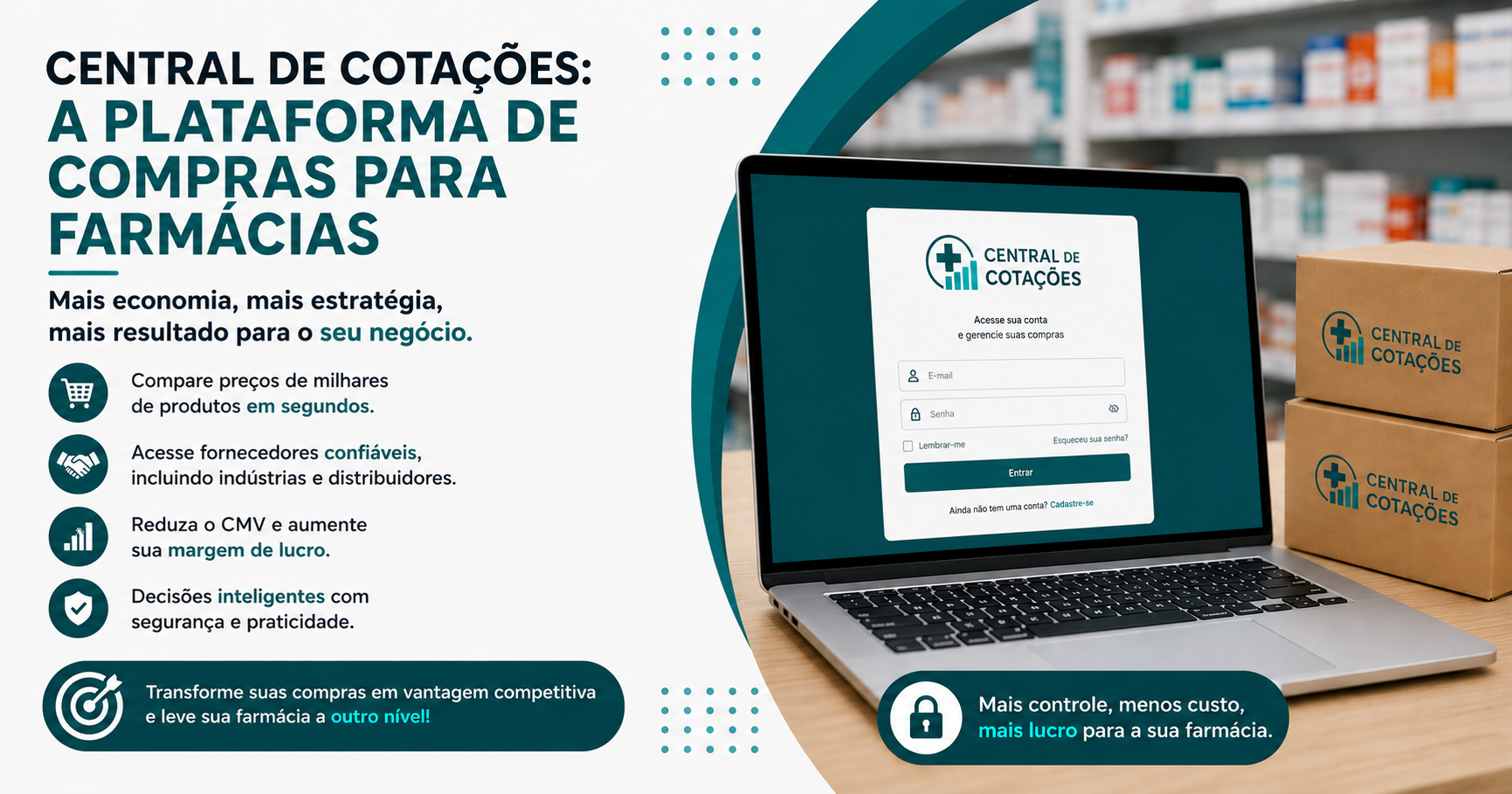 Benefícios da Central de Cotações para farmácias