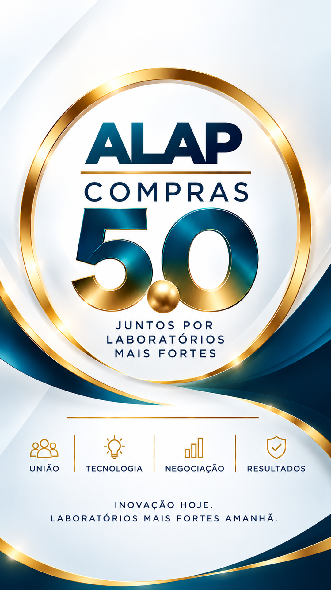 Selo ALAP Compras 5.0 Vertical para Instagram Stories e Reels
